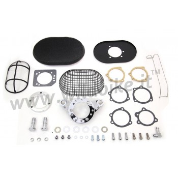 AIR CLEANER KIT BOX WYATT RETRO STYLE OVAL CHROME HARLEY DAVIDSON XL SPORTSTER '07-'19