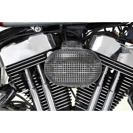 AIR CLEANER KIT BOX WYATT RETRO STYLE OVAL CHROME HARLEY DAVIDSON XL SPORTSTER '07-'19