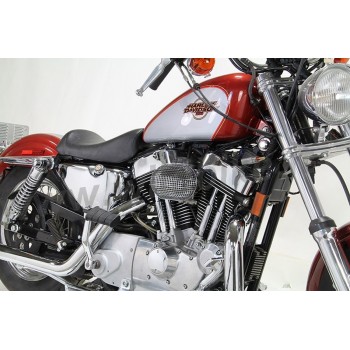AIR CLEANER KIT BOX WYATT RETRO STYLE OVAL CHROME HARLEY DAVIDSON XL SPORTSTER '07-'19