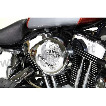 LUFTFILTERKASTEN KIT WYATT TEARDROP ADLER LIVE TO RIDE CHROM HARLEY DAVIDSON XL SPORTSTER '07-'19