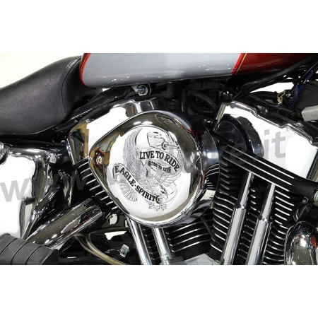 FILTRE A AIR KIT WYATT TEARDROP AIGLE LIVE TO RIDE CHROME HARLEY DAVIDSON XL SPORTSTER '07-'19