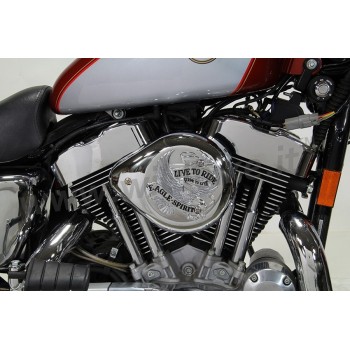 FILTRE A AIR KIT WYATT TEARDROP AIGLE LIVE TO RIDE CHROME HARLEY DAVIDSON XL SPORTSTER '07-'19