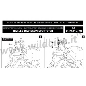 MASCHERA CUPOLINO RACER NERO LUCIDO PER FARO HARLEY DAVIDSON XL SPORTSTER '87-'18