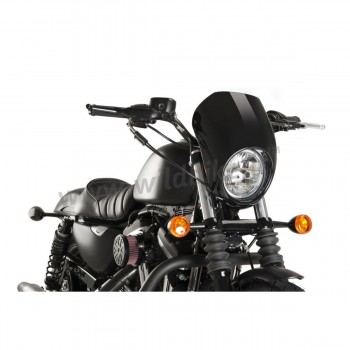 CARENAGE PHARE RACER NOIR BRILLANT POUR HARLEY DAVIDSON XL SPORTSTER '87-'18