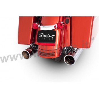 SCARICHI MARMITTE SLIP-ON 4" OMOLOGATI RINEHART CROMATI HARLEY DAVIDSON FLH FLT TOURING 2017-2021