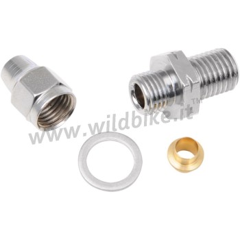 BULLONE BANJO UNIVERSALE CROMATO DRITTO 10MM x 1.25 "MOTO E HARLEY DAVIDSON
