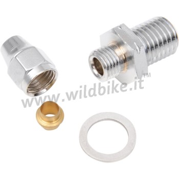 CHROME UNIVERSAL BANJO BOLT STRAIGHT 12MM x 1.50" MOTORCYCLE AND HARLEY DAVIDSON