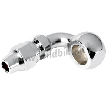 FITTING BANJO GEBOGEN 90° CHROM UNIVERSAL 10MM x 3/8 " MOTORRAD UND HARLEY DAVIDSON