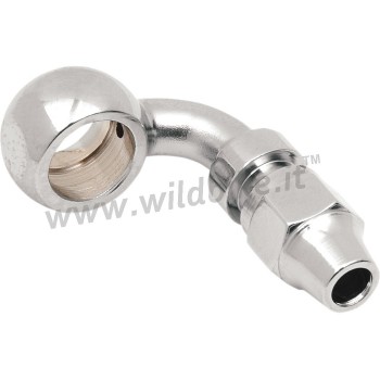 FITTING BANJO GEBOGEN 90° CHROM UNIVERSAL 7/16" MOTORRAD UND HARLEY DAVIDSON