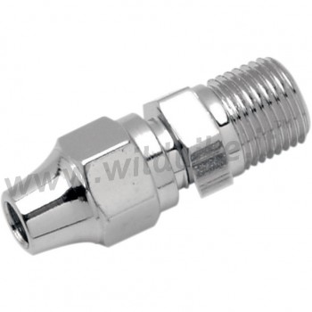 BREMSANLAGE GERADE CHROM UNIVERSAL MALE NPT 1/8" MOTORRAD UND HARLEY DAVIDSON
