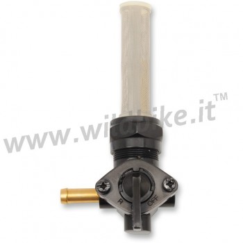 RUBINETTO NERO 22 MM. UNIVERSALE ANGOLO 90° DA SERBATOIO MOTO E HARLEY DAVIDSON