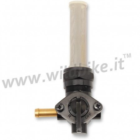 KRAFTSTOFF-TAP SCHWARZ 22 MM. UNIVERSAL ECKE 90° VOM TANK MOTO UND HARLEY DAVIDSON