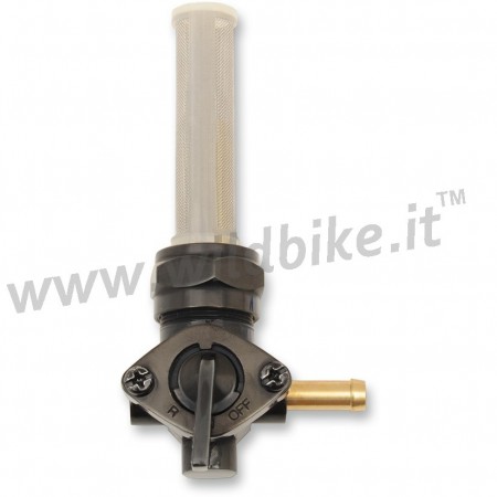 BLACK UNIVERSAL PETCOCK 22 MM DEGREE 90° BACKWARD FOR GAS TANK MOTORCYCLE AND HARLEY DAVIDSON