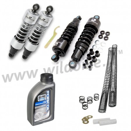 KIT RIBASSATO AMMORTIZZATORI 412 SERIE 11" E MOLLE FORCELLA HARLEY DAVIDSON FXD DYNA '06-'17