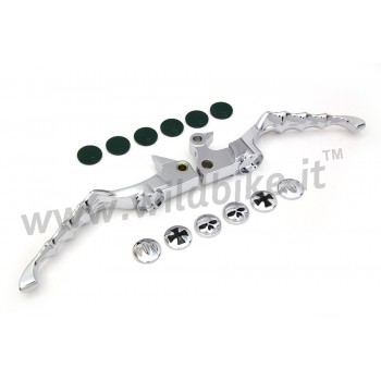 LEVE FRENO E FRIZIONE OSSA DI SCHELETRO CROMATE PER HARLEY DAVIDSON XL SPORTSTER '04-'13