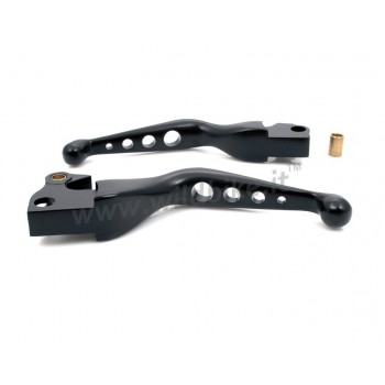 LEVIERS EN ALUMINIUM NOIR perforé POUR HARLEY DAVIDSON XL SPORTSTER '14-'19