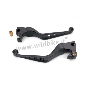LEVIERS EN ALUMINIUM NOIR perforé POUR HARLEY DAVIDSON XL SPORTSTER '14-'19