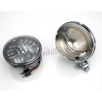 SCHEINWERFER CHROM  5 3/4 "145 MM SHELLS MOTORRAD