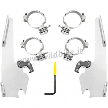 BATWING FAIRING CARÉNAGE PARE-BRISE NOIR POUR HARLEY DAVIDSON FXLR SOFTAIL LOW RIDER '18-'19