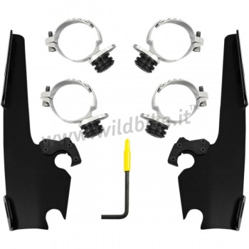 WINDSCHUTZSCHEIBE BATWING FAIRING VERKLEIDUNG SCHWARZ FÜR HARLEY DAVIDSON FXLR SOFTAIL LOW RIDER '18-'19