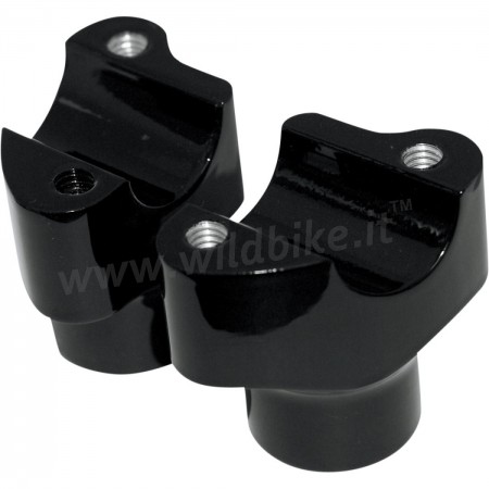 RISER ALZAMANUBRI BUFFALO NERI ALTEZZA DA 1 1/2 " - 40 MM. PER HARLEY DAVIDSON