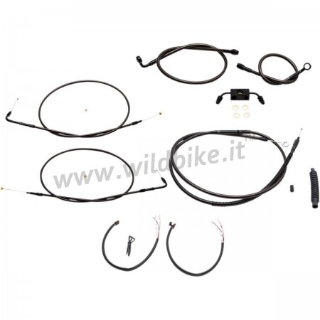 COMPLETE CABLE/BRAKE LINE KITS FOR HANDLEBAR  APE HANGER 12" -14"  HARLEY DAVIDSON XL SPORTSTER ABS '14-'19