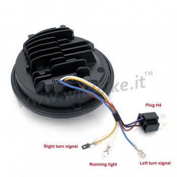 GRUPPO OTTICO FARO ANTERIORE OMOLOGATO 5.75 SUPERLIGHT MULTIFUNZIONE HARLEY DAVIDSON XL SPORTSTER '04-'18