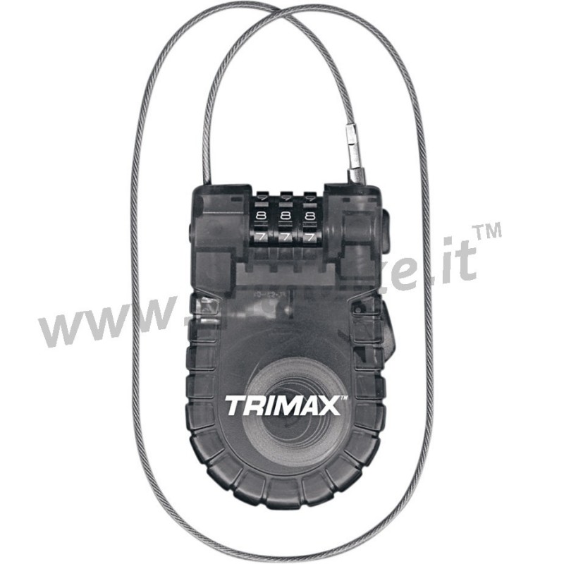 CAVO ANTIFURTO RETRATTILE CON LUCCHETTO A COMBINAZIONE 