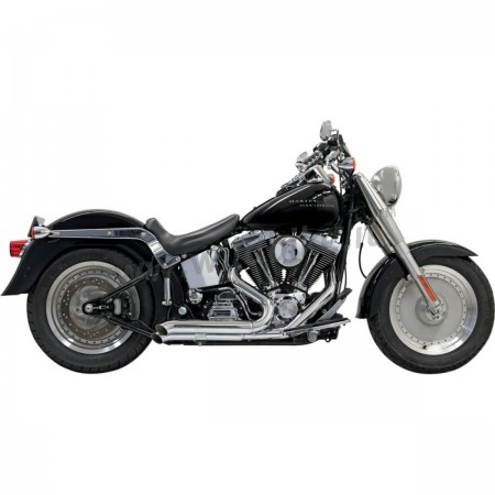 EXHAUSTS BASSANI PRO STREET TURN-OUT 2INTO2 CHROME HARLEY DAVIDSON FXS/FLS SOFTAIL '86-'17