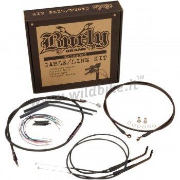 COMPLETE KIT EXTENDED CABLES HANDLEBAR MINI APE HANGER 14" HARLEY DAVIDSON FXD DYNA '07-'11