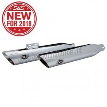 EXHAUSTS MUFFLERS S&S SLASH CUT EU APPROVED CHROME HARLEY DAVIDSON SOFTAIL M-EIGHT '18-'19