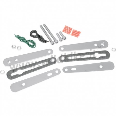 CHROME TURN SIGNAL RELOCATION KIT FOR HARLEY DAVIDSON FXST/FLST SOFTAIL '86-'17