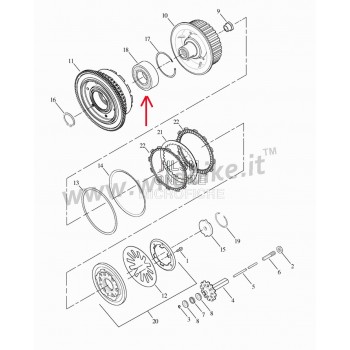 KUPPLUNGSHUBLAGER OEM HD 37906-90 HARLEY DAVIDSON BIG TWIN/TWIN CAM '11-'17