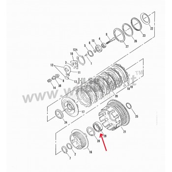 CUSCINETTO PER MOZZO DISCO FRIZIONE OEM HD 36799-84 HARLEY DAVIDSON XL SPORTSTER '84-'90