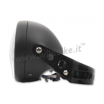 PHARES AVANT NOIR MATTE À LED MULTIFONCTION EU APPROUVÉ 6.5" SUPERLIGHT POUR MOTOCYCLETTE