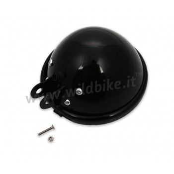 CORPO CALOTTA BATES NERA FARO FANALE DA 5-3/4” 145 MM CON MONTAGGIO INFERIORE MOTO
