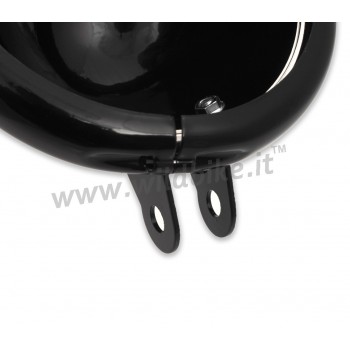 CORPO CALOTTA BATES NERA FARO FANALE DA 5-3/4” 145 MM CON MONTAGGIO INFERIORE MOTO