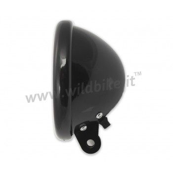 CORPO CALOTTA BATES NERA FARO FANALE DA 5-3/4” 145 MM CON MONTAGGIO INFERIORE MOTO
