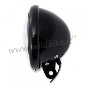 PHARES AVANT NOIR BRILLANT À 6 LED EU APPROUVÉ 155 MM BATES POUR MOTOCYCLETTE