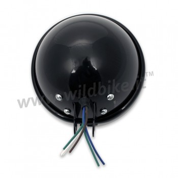 SCHEINWERFER VORDER SCHWARZ GLANZ LED MULTIFUNKTION EU GENEMIGHT 155 MM BATES MOTORRAD