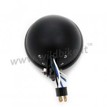 FARO FANALE ANTERIORE OMOLOGATO LED MULTIFUNZIONE 6.15" 160 MM NERO OPACO PER MOTO E HARLEY DAVIDSON