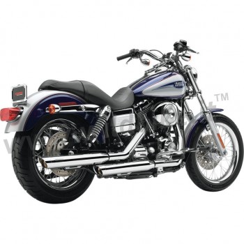 3" SLIP-ON MUFFLERS EXHAUSTS COBRA CHROME HARLEY DAVIDSON FXD DYNA 1992-2017