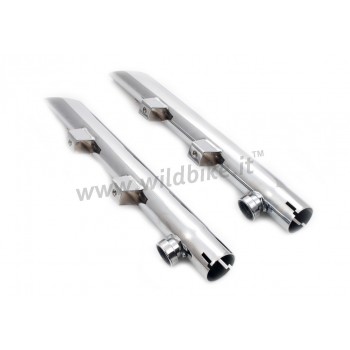 MUFFLERS SLIP ON  EXTENSION DRAG PIPES CHROME FOR HARLEY DAVIDSON XL SPORTSTER '04-'13