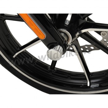 COPERTURE COPRI BULLONI KIT RUOTA ANTERIORE CROMATI HARLEY DAVIDSON XL SPORTSTER '08-'19