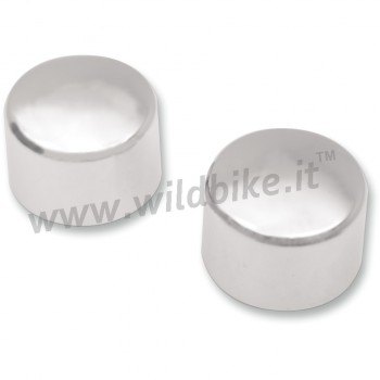 COPERTURE COPRI BULLONI KIT RUOTA ANTERIORE CROMATI HARLEY DAVIDSON FXD DYNA '08-'17