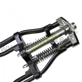 FORCELLA ANTERIORE COMPLETA SPRINGER A MOLLE WISHBONE NERA -3" PER HARLEY DAVIDSON FXD DYNA '91-'17