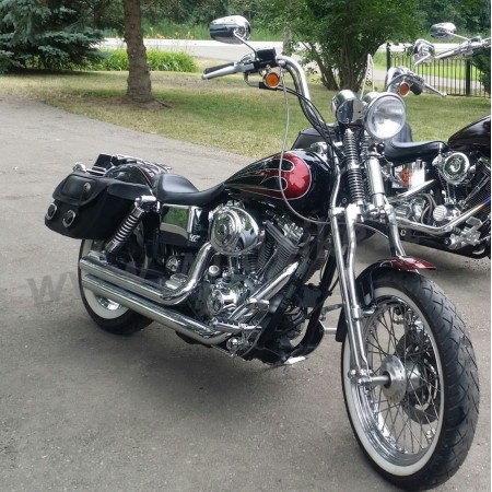 GABELFEDER FRONT END WISHBONE CHROM -3" LÄNGE HARLEY DAVIDSON FXD DYNA '91-'17