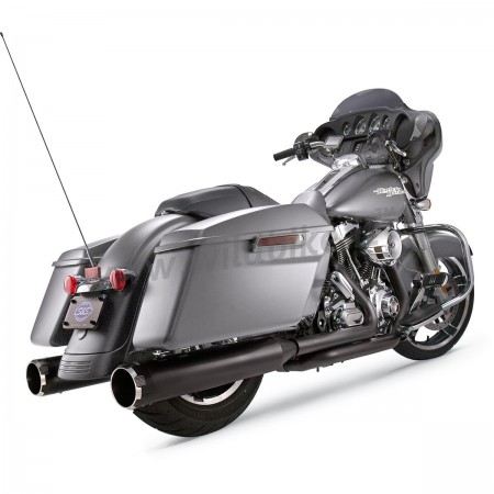 SILENCIEUX D'ECHAPPEMENTS SLIP-ON 4.5" S&S MK THRUSTER EU APPROUVEE NOIR HARLEY DAVIDSON FLH FLT TOURING 2017-2021