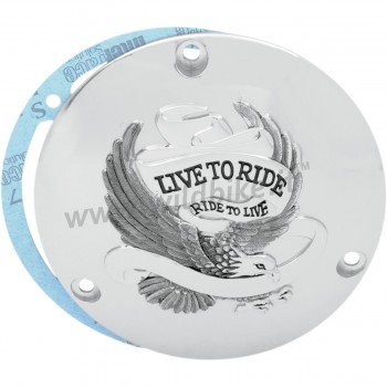 COPERCHIO FRIZIONE LIVE TO RIDE 3 FORI CROMATO HARLEY DAVIDSON BIG TWIN '69-'98