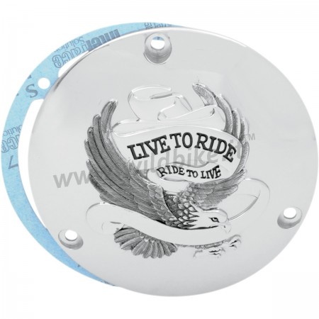 COPERCHIO FRIZIONE LIVE TO RIDE 3 FORI CROMATO HARLEY DAVIDSON BIG TWIN '69-'98